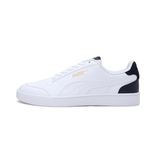 PUMA Unisex Shuffle Sneaker, Weiß Weiß Peacoat Team Gold, 43 EU