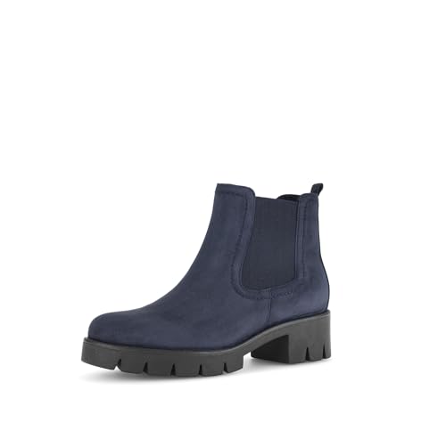 Gabor Damen Chelsea Boots, Frauen Stiefeletten,Winterstiefeletten,warm,gefüttert,Stiefel,Bootee,Booties,halbstiefel,Blue,38 EU / 5 UK