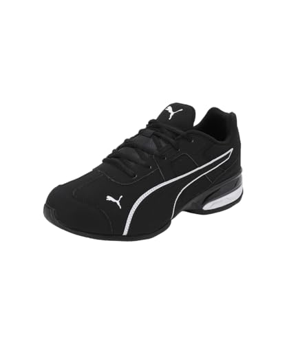 PUMA Unisex Tazon 7 Evo Road Running Shoe, Black White, 44 EU