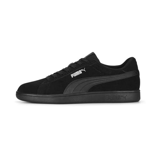 PUMA Unisex Smash 3.0 Sneaker, Black Black Silver, 45 EU