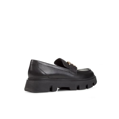 Geox Damen D VILDE H Moccasin, Black, 40 EU