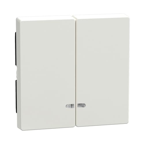 Schneider Electric Merten MEG3420-0319 Doppelwippe für Schalter mit Kontrollfenster, System M,Polarweiß glänzend, Made in Germany