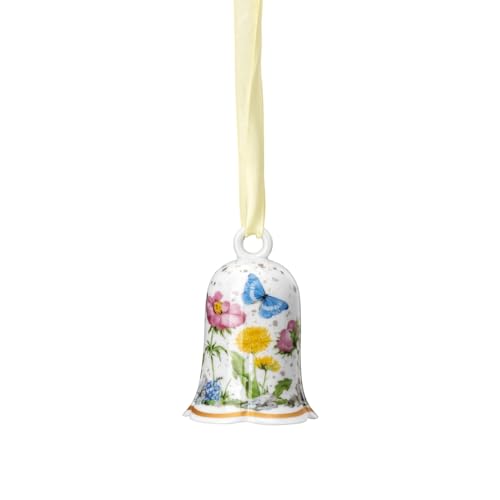 Hutschenreuther Geschenkserie Glocke Frühlingsreigen Anhänger - Rund - Ø 4,9 cm - h 7,1 cm, Porzellan, Mehrfarbig
