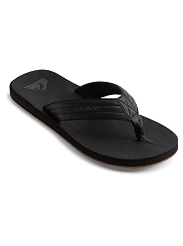 Quiksilver Herren Carver Nubuck - Sandals For Mens Zehentrenner, Schwarz Solid Black Sbkm, 46 EU