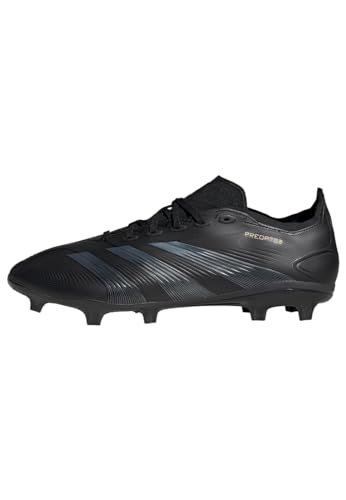 adidas Unisex Predator League Football Boots Firm Ground Fußballschuhe, Core Black/Carbon/Gold Metallic, 39 1/3 EU