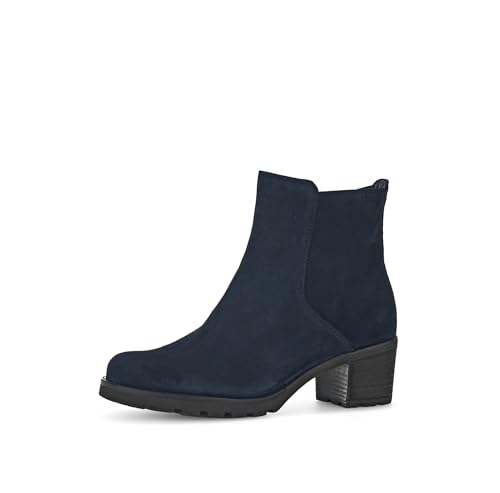 Gabor Damen Ankle Boots, Frauen Stiefeletten,Leichte Mehrweite (G),uebergangsschuhe,uebergangsstiefel,Stiefel,Dark-Blue(Flausch),38 EU / 5 UK