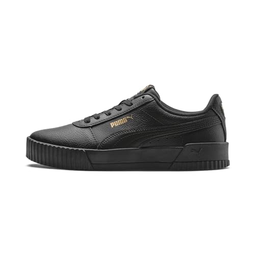 PUMA Damen Carina L Sneakers, Puma Black-Puma Black-Puma Team Gold, 39 EU