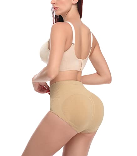 Joyshaper Damen Butt Lifter Höschen Po Push Up Unterhose Gepolsterte Shapewear Hose Hip Enhancer Panty Booty Lifting Leggings Kurz Padded Miederslip Figurformende Miederhose Shaping Unterwäsche S