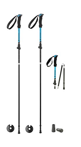 Ferrino Ortles Trekkingstöcke, hellblau, 115-135 cm-piegato 40 cm