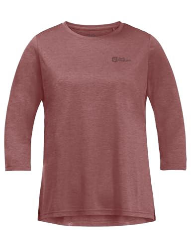 Jack Wolfskin Damen Crosstrail 3/4 W T-Shirt, Mineral Red, S EU