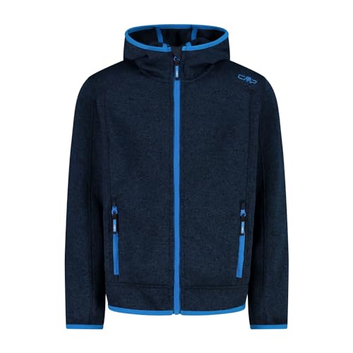 CMP Kinder Strickfleece Black Blue-River 128