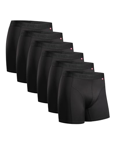 DANISH ENDURANCE Sports Trunks 6 Pack M Black 6-Pack