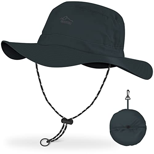 BROTOU Sonnenhut Herren Damen, UV-Schutz UPF 50+ Boonie Hut mit Breiter Krempe, Faltbar Safari Hut Wanderhut Sonnenschutz & Wasserdicht Wanderhut Buschhut Sommerhut für Outdoor und Bergsport