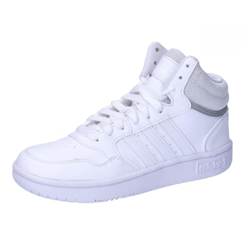 adidas Hoops Mid Shoes Schuhe, Cloud White/Cloud White/Grey Two, 35 EU