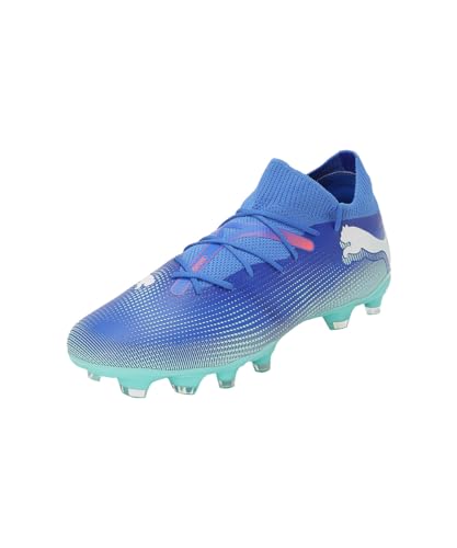 PUMA Damen Future 7 Match FG/AG WN's Soccer Shoe, Bluemazing White-Electric Peppermint, 39 EU