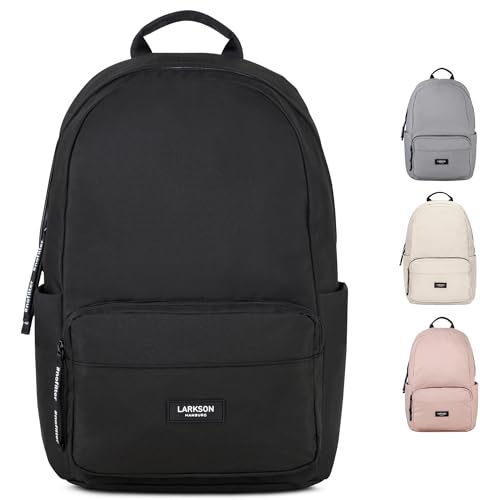 LARKSON Schulrucksack Mädchen & Jungen Teenager Schwarz - No 3 - Rucksack Damen & Herren für Schule - 16