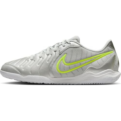 Nike Herren Tiempo Legend 10 Academy IC Hallen-und Hartplätze Fußballschuh, Metallic Silver/White-Volt, 42 EU