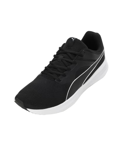 PUMA Unisex Transport Laufschuh, Black White, 45 EU