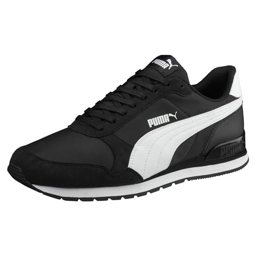 PUMA Unisex ST Runner v2 NL Low-Top Trainer, Puma Black-Puma White, 48.5 EU