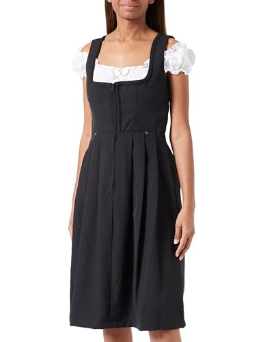 Stockerpoint Damen Zita Midi Midi Dirndl ohne Schürze, schwarz, 48