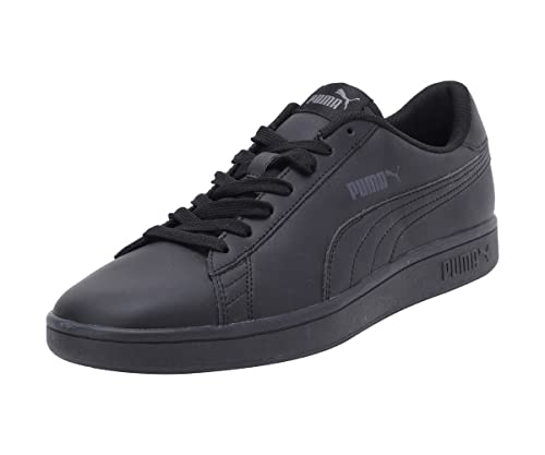 PUMA Unisex Puma Smash v2 L Low-Top, Puma Black-Puma Black, 38 EU