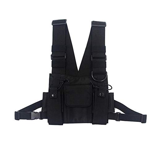 Longzhuo Tactical Vest, Taktische Weste Airsoft Weste Militär Weste Paintball Weste Chest Rig Bag Gaming Paintball Assault Weste Kampftraining Outdoor Airsoft Funktionale Taillen-Packs