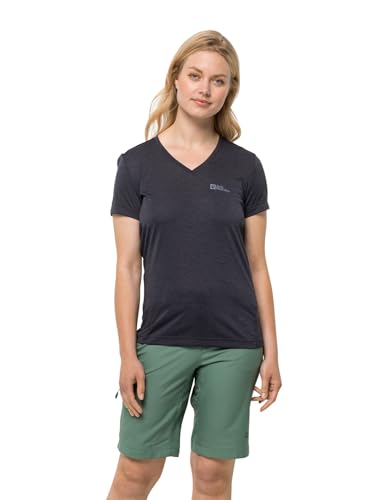 Jack Wolfskin Damen Crosstrail Women T Shirt Shortsleeve, Graphite, M EU