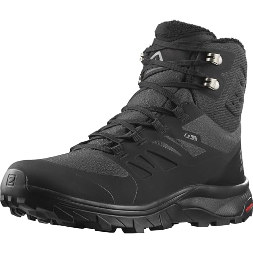 Salomon Outblast Thinsulate™ Climasalomon™ Waterproof (wasserdicht) Damen Winterschuhe, Schwarz (Black/Black/Black), 39 1/3 EU