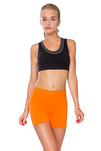 FUTURO FASHION Radlerhose Damen Weiche Baumwoll-Shorts elastische Hotpants Yoga-Höschen atmungsaktive Sommer Kurze Leggings für Damen, Größen 36-50