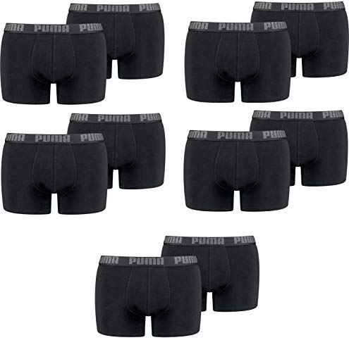 PUMA Herren Boxershorts Unterhosen 521015001 10er Pack, Herren Unterwäsche und Badehose Amazon:L, Artikel:schwarz