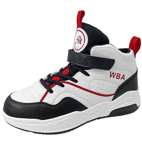 HSNA Basketball-Schuhe für Kinder Turnschuhe Jungen Sneaker Mädchen (Schwarz und Weiß 35 EU)