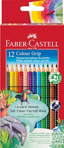 Faber-Castell 112412 - Farbstifte Colour GRIP, 12er Kartonetui