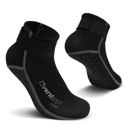 Owntop Neoprensocken, 3mm Neopren Socken für Damen Herren Warm Halten Tauchsocken Schwimmen Socken für Schwimmen, Schnorcheln, Segeln, Surfen Wassersport