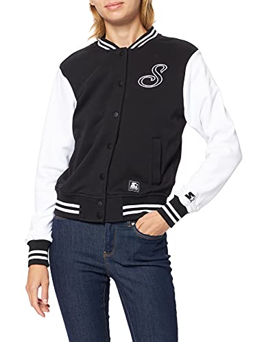 STARTER BLACK LABEL Damen Ladies Starter Sweat College Jacket M Black/White