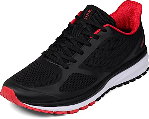 WHITIN Turnschuhe Männer Sportschuhe Laufschuhe Straßenlaufschuhe Atmungsaktiv Joggingschuhe Fitness Sport Leichte Outdoor Schuhe Schwarz Größe 45