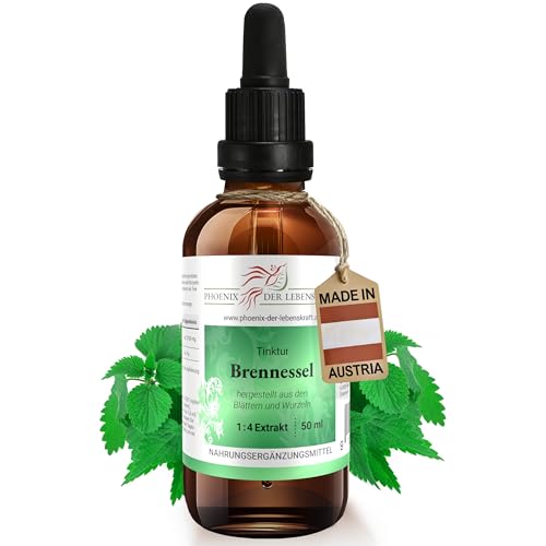 Brennnessel Tinktur 50ml | Urtica dioica Tropfen (1:4 Extrakt) | Premium Qualität aus Österreich | Veganes Nahrungsergänzungsmittel | Gemeine Nessel, Große Nessel, Nessl, Grosse Brennnessel