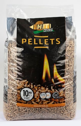 HIT HOLZ Pellets 10kg Ø6mm ENplus A1DIN Sackware Brennstoff Pelletofen Ofen Heizung