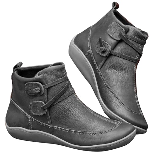 angebote des tages heute Cowboystiefel Damen Retro Spitze Zehe Flach Stiefeletten Damen Wasserdicht Winterstiefel Damen damen sale damenmode sale