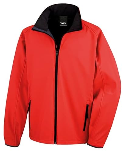 Result R231M Kern Druckbar Softshell Jacke - Rot/Schwarz - 3XL