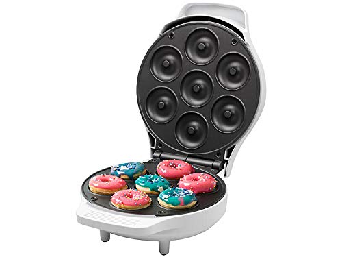 Rosenstein & Söhne Mini Donut Maschine: Mini-Donut-Maker, antihaftbeschichtet, 1.000 Watt (Donut Maschine für Zuhause, Donut-Waffeleisen, Haushalt)