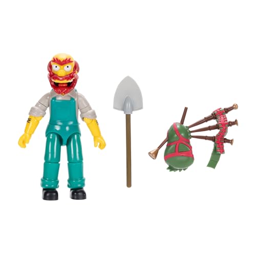 Disney 175434 Die 12,7 cm große Groundskeeper Willie Sammeln The Simpsons Actionfigur, Gelb