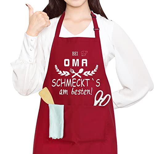 Shoppawhile Oma Geschenk Oma Geburtstagsgeschenk Muttertag Weihnachten Geschenk Oma Schürze Lustig Küchenschürze Damen