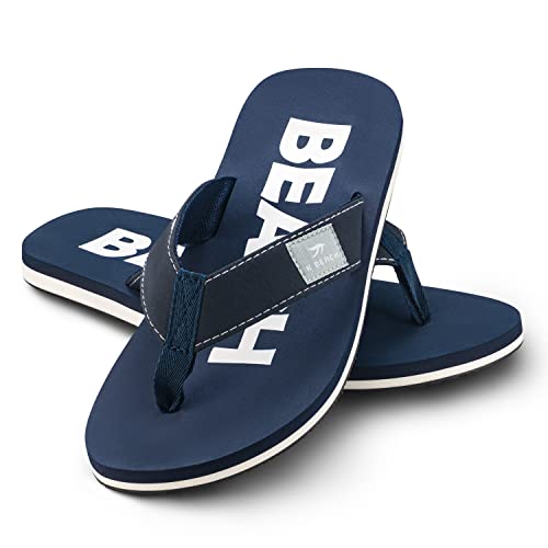 Ultrapower Flip-On Zehentrenner | Flip Flops | Badelatschen | Strandschuhe | Duschlatschen | Zehenstegpantolette | Freizeit | Bad | Sauna Schuhe | Sandalen | ZT1, | :D.Blau/Weiß, Größe:43 / UK 9