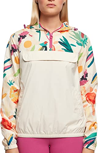 Urban Classics Damen Tb4776-ladies Mixed Pull Over Jacket, Whitesandfruity, 3XL EU