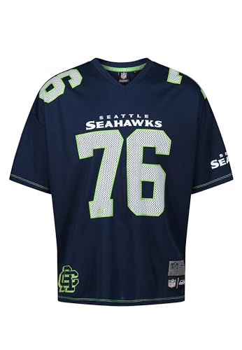 Recovered - NFL - Seattle Seahawks Est 76 Mesh Oversized Top Navy 4XL