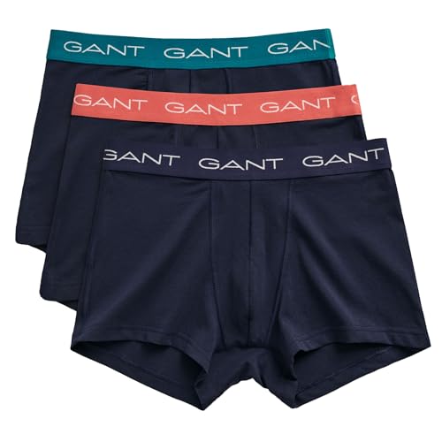 Gant Herren Trunk 3-Pack Boxershorts, Evening Blue, L