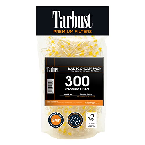 Tarbust 300 Zigarettenfilter, Zigaretten Filter Aufsatz, 300 Anti Teer Filter für Zigaretten, Plastik Zigarettenspitze für Regular 7.65-7,90mm, Stopp Nikotin und Teer, Aufsteckfilter für Raucher