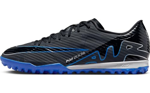 Nike Herren Zoom Vapor 15 Academy Tf Fußballschuh, Black Chrome Hyper Royal, 40.5 EU