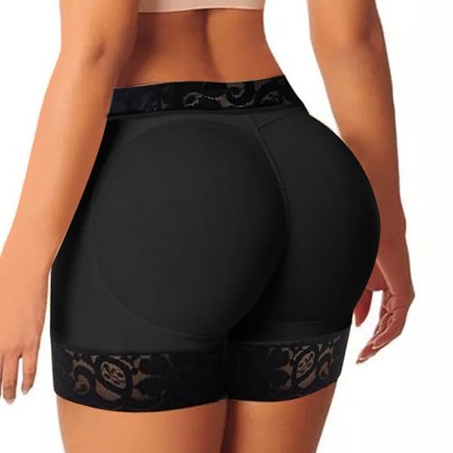 Damen Push Up Unterhose Damen Butt Lifter Unterhose Hip Enhancer Shapewear HöSchen HüFte Frauen Enhancers Fake Ass Hüfte Butt Lifter (DE/NL/SE/PL, Alphanumerisch, M, Regular, Regular, Schwarz)