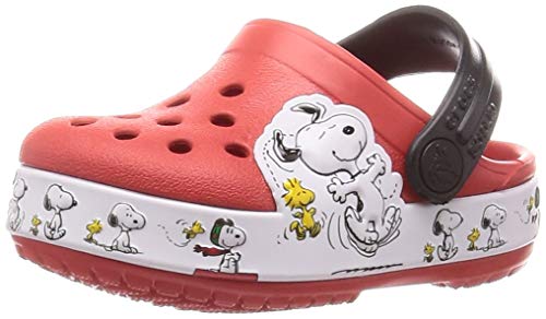 crocs 206176 Unisex-Kinder Freizeit Flip Flops und Unisex Sportwear für Kinder, Multicolor (Flamme), 19 EU